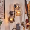 Gastor Kogellampje, Wandlamp Amber, Duidelijk, Rookkleurig, 3-lichts
