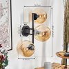 Gastor Kogellampje, Wandlamp Amber, 3-lichts