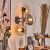 Gastor Kogellampje, Wandlamp Amber, Duidelijk, Rookkleurig, 3-lichts