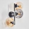 Gastor Kogellampje, Wandlamp Amber, Duidelijk, Rookkleurig, 3-lichts