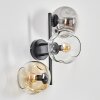 Gastor Kogellampje, Wandlamp Amber, Duidelijk, Rookkleurig, 3-lichts