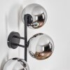 Gastor Kogellampje, Wandlamp Chroom, Rookkleurig, 3-lichts
