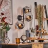 Gastor Kogellampje, Wandlamp Chroom, Rookkleurig, 3-lichts
