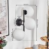 Gastor Kogellampje, Wandlamp Wit, 3-lichts