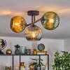 Koyoto Plafondlamp, Kogellampje Blauw, Goud, Groen, 3-lichts