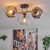 Ripoll Plafondlamp, Kogellampje Goud, Zwart, 3-lichts