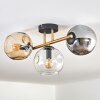 Ripoll Plafondlamp, Kogellampje Goud, Zwart, 3-lichts