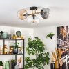 Koyoto Plafondlamp, Kogellampje Goud, Zwart, 3-lichts