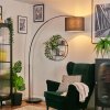 Bassagoda Staande lamp, Booglampen Zwart, 1-licht, Stoffen lampenkap