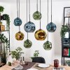 Ripoll Hanglamp, Kogellampje, Hanglamp Natuurlijke kleuren, Zwart, 8-lichts