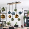 Ripoll Hanglamp, Kogellampje, Hanglamp Natuurlijke kleuren, Zwart, 8-lichts