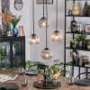 Koyoto Hanglamp, Kogellampje, Cluster hanglamp Amber, Duidelijk, Rookkleurig, 4-lichts