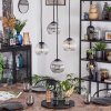 Koyoto Hanglamp, Kogellampje, Cluster hanglamp Amber, Duidelijk, Rookkleurig, 4-lichts