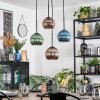 Koyoto Hanglamp, Kogellampje, Cluster hanglamp Blauw, Groen, Koperkleurig, 4-lichts
