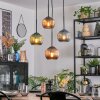 Koyoto Hanglamp, Kogellampje, Cluster hanglamp Blauw, Groen, Koperkleurig, 4-lichts