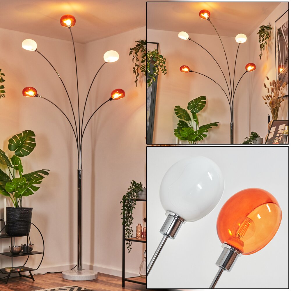 Nikkala Staande lamp Chroom, Wit, 5-lichts main product photo