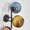Koyoto Kogellampje, Wandlamp Blauw, Goud, Koperkleurig, 3-lichts
