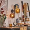 Koyoto Kogellampje, Wandlamp Blauw, Goud, Koperkleurig, 3-lichts