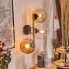 Koyoto Kogellampje, Wandlamp Goud, Zwart, 3-lichts