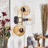 Koyoto Kogellampje, Wandlamp Goud, Zwart, 3-lichts