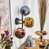 Ripoll Kogellampje, Wandlamp Blauw, Goud, Koperkleurig, 3-lichts