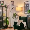 Bassagoda Staande lamp Chroom, Zwart, 1-licht