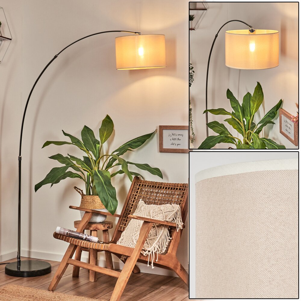 Bassagoda Staande lamp Chroom, Zwart, 1-licht main product photo