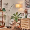 Bassagoda Staande lamp Chroom, Zwart, 1-licht