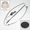 Bassagoda Staande lamp Chroom, Zwart, 1-licht