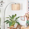 Bongal Staande lamp, Booglampen Chroom, Zwart, 1-licht, Stoffen lampenkap