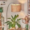Bongal Staande lamp, Booglampen Chroom, Zwart, 1-licht, Stoffen lampenkap