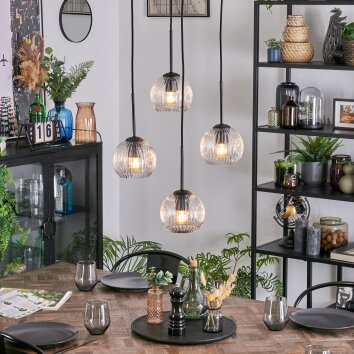 Ripoll Hanglamp, Kogellampje, Cluster hanglamp Duidelijk, 4-lichts