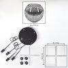 Ripoll Hanglamp, Kogellampje, Cluster hanglamp Rookkleurig, 4-lichts