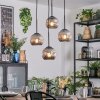 Ripoll Hanglamp, Kogellampje, Cluster hanglamp Rookkleurig, 4-lichts