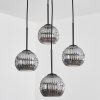 Ripoll Hanglamp, Kogellampje, Cluster hanglamp Rookkleurig, 4-lichts