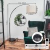 Bassagoda Staande lamp, Booglampen Zwart, 1-licht, Stoffen kap