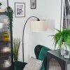 Bassagoda Staande lamp, Booglampen Zwart, 1-licht, Stoffen kap