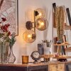 Koyoto Kogellampje, Wandlamp Goud, Zwart, 3-lichts