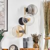 Koyoto Kogellampje, Wandlamp Goud, Zwart, 3-lichts