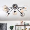 Koyoto Plafondlamp, Kogellampje Amber, Duidelijk, Rookkleurig, 8-lichts