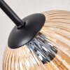 Koyoto Plafondlamp, Kogellampje Amber, Duidelijk, Rookkleurig, 8-lichts