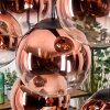 Gastor Hanglamp, Kogellampje, Hanglamp Duidelijk, Koperkleurig, 8-lichts