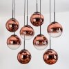 Gastor Hanglamp, Kogellampje, Hanglamp Duidelijk, Koperkleurig, 8-lichts