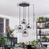 Koyoto Hanglamp, Kogellampje, Cluster hanglamp Chroom, Duidelijk, Rookkleurig, 4-lichts