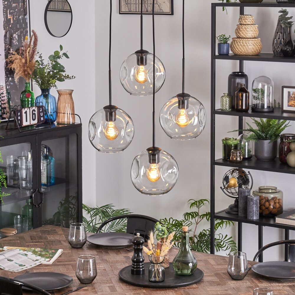 Ripoll Hanglamp, Kogellampje, Cluster hanglamp Duidelijk, 4-lichts main product photo