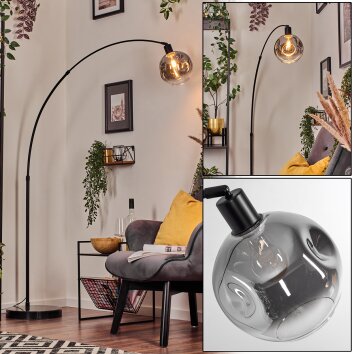 Ripoll Staande lamp, Booglampen Zwart, 1-licht