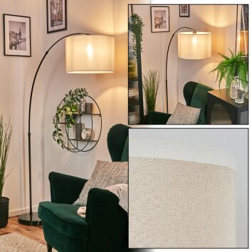 Bassagoda Staande lamp Chroom, Zwart, 1-licht Bassagoda Staande lamp Chroom, Zwart, 1-licht