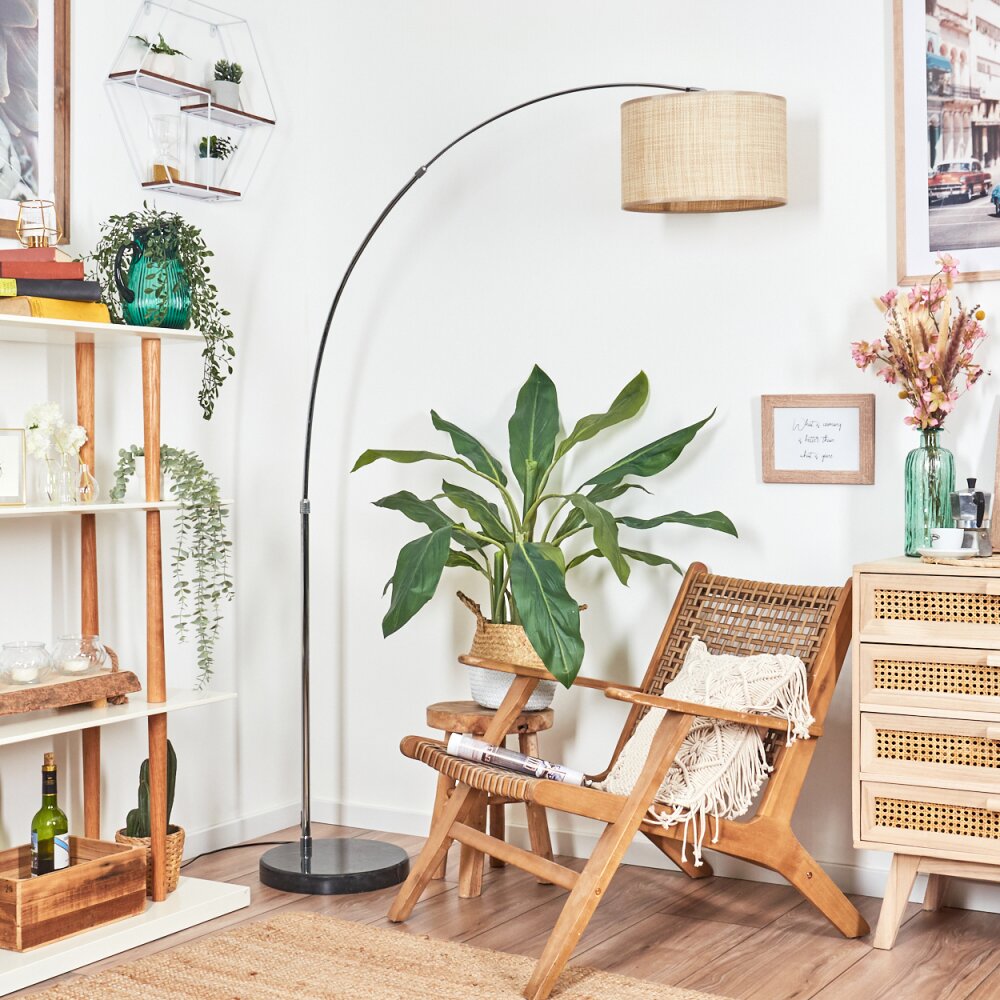 Sabadim Staande lamp Chroom, Zwart, 1-licht