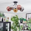 Ripoll Plafondlamp, Kogellampje Chroom, Goud, Koperkleurig, Rookkleurig, 5-lichts
