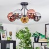 Ripoll Plafondlamp, Kogellampje Chroom, Goud, Koperkleurig, Rookkleurig, 5-lichts